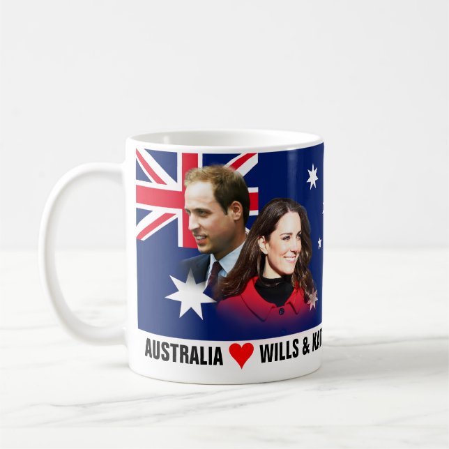 Australia loves William & Kate Mug (Left)