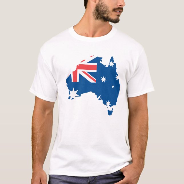 Australia map and flag T-Shirt (Front)