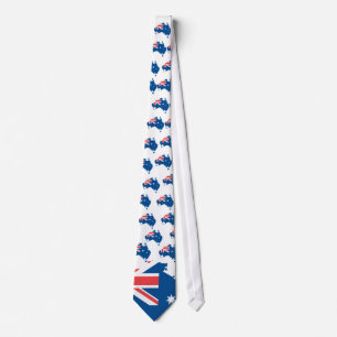 Australia map and flag Tie