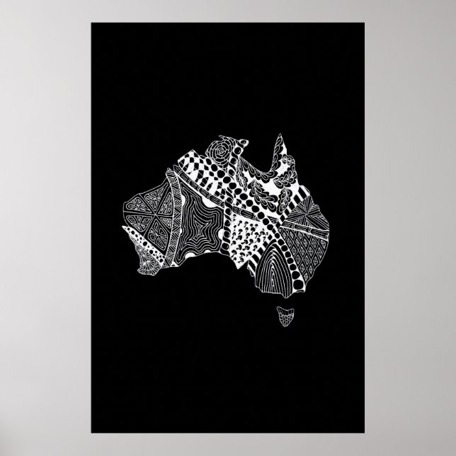 Australia Map Aussie Aussie Aussie Oi Oi Oi Poster (Front)