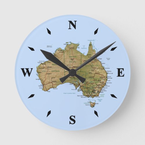 Australia Map Clock