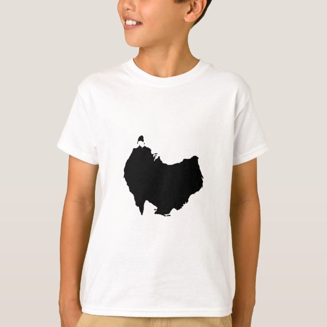 Australia Map Down Under Visual Pun Humor T-Shirt (Front)