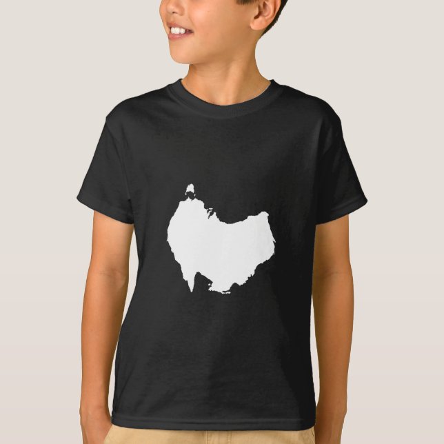 Australia Map Down Under Visual Pun Humor T-Shirt (Front)