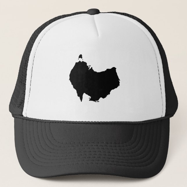 Australia Map Down Under Visual Pun Humor Trucker Hat (Front)