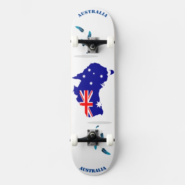 Australia Map Flag Graphic Skateboard for Patri... (Front)
