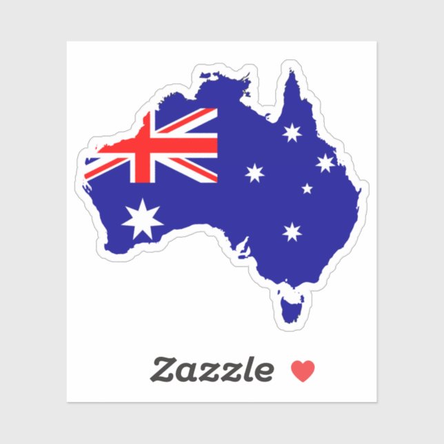 Australia map flag sticker (Sheet)