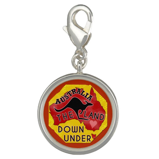 Australia Map Land Down Under with Kangaroo Retro Charm (Front)