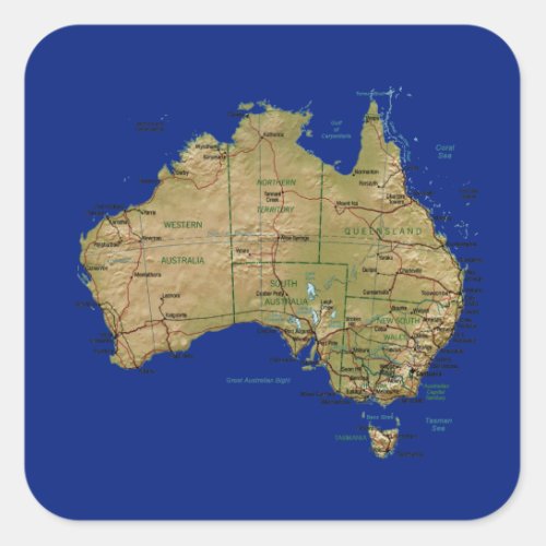 Australia Map Sticker