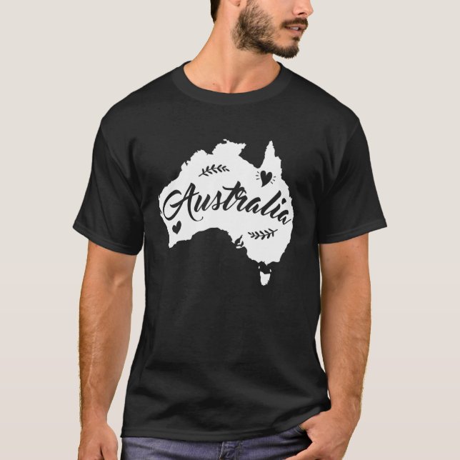 Australia Map Travel & Animal  State Home Australi T-Shirt (Front)