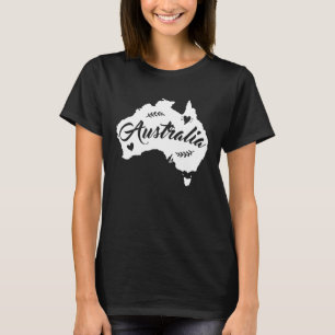 Australia Map Travel & Animal State Home Australi T-Shirt