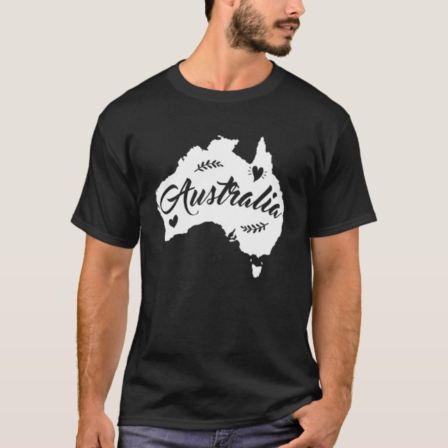 Australia Map Travel & Animal  State Home Australi T-Shirt (Front)