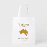 Louisiana Map Destination Wedding Welcome Bag, Tot Grocery Bag