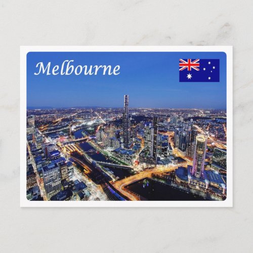 Australia _ Melbourne by Night _ Postcard
