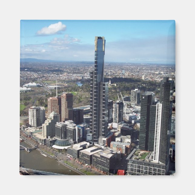 Australia: Melbourne Cityscape Magnet (Front)