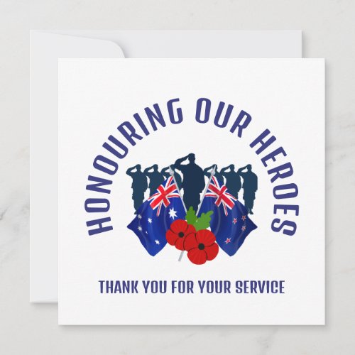Australia New Zealand AC REMEMBRANCE Holiday Card