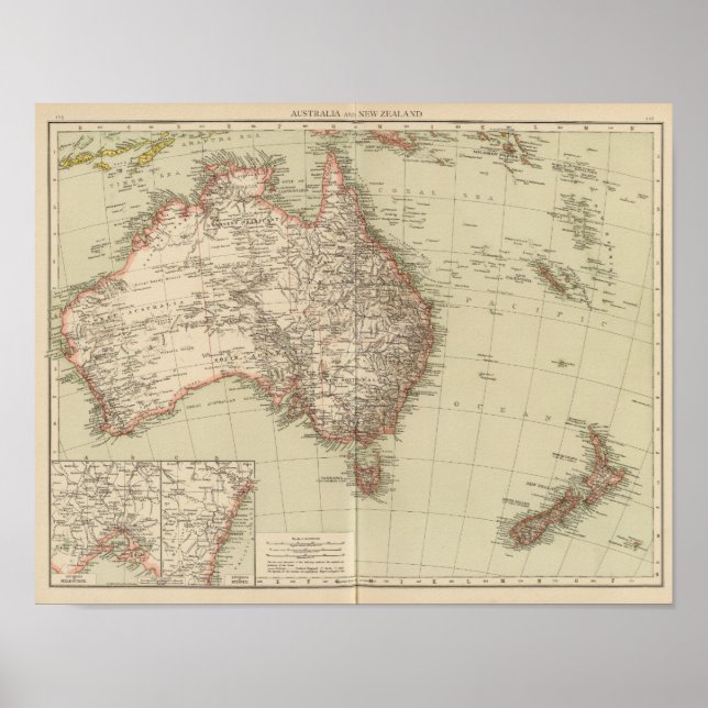 Australia, New Zealand Poster (Front)