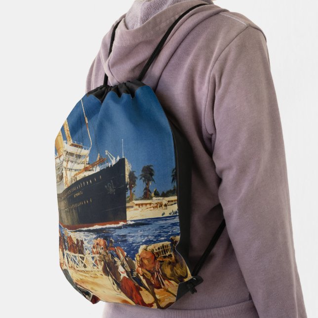 AUSTRALIA OCEAN LINER OTRANTO DRAWSTRING BAG (Insitu)
