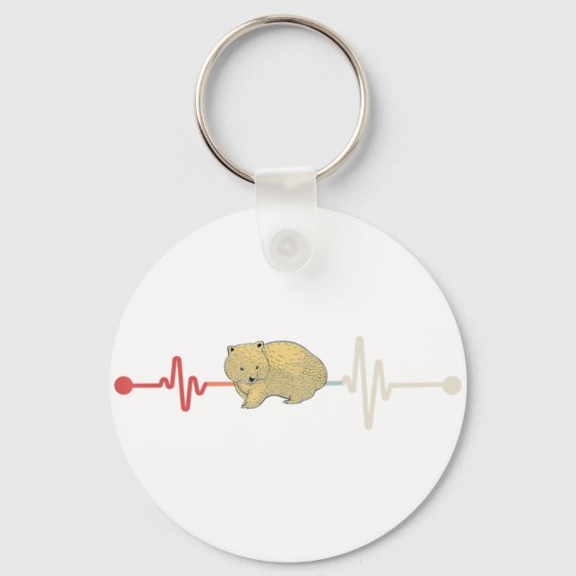 Australia Outback Animal Heartbeat Aussie Wildlife Keychain (Front)