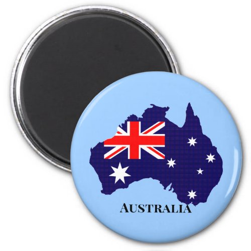 Australia outline and flag magnet