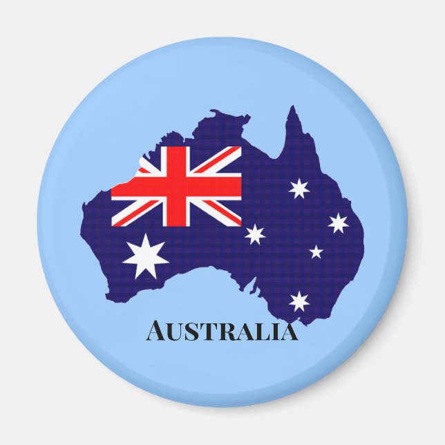 Australia outline and flag magnet (Front)