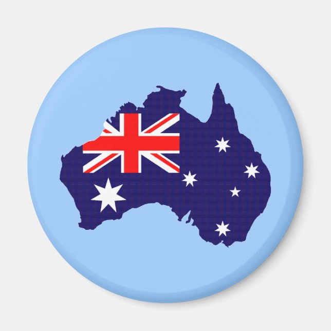 Australia outline and flag magnet (Front)