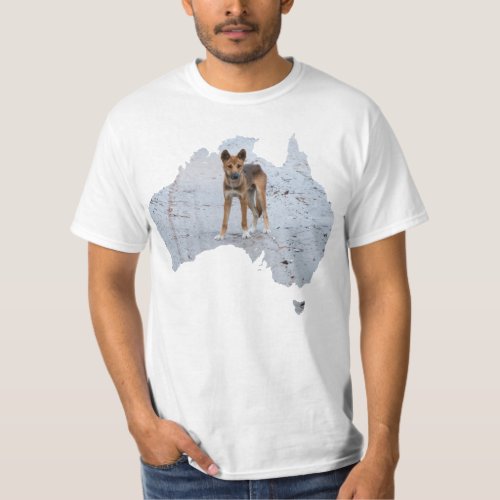 Australia Outline Shape Dingo Fraser Island T_Shirt