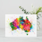 Australia Paint Splashes Map (Standing Front)