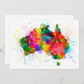 Australia Paint Splashes Map (Front/Back)