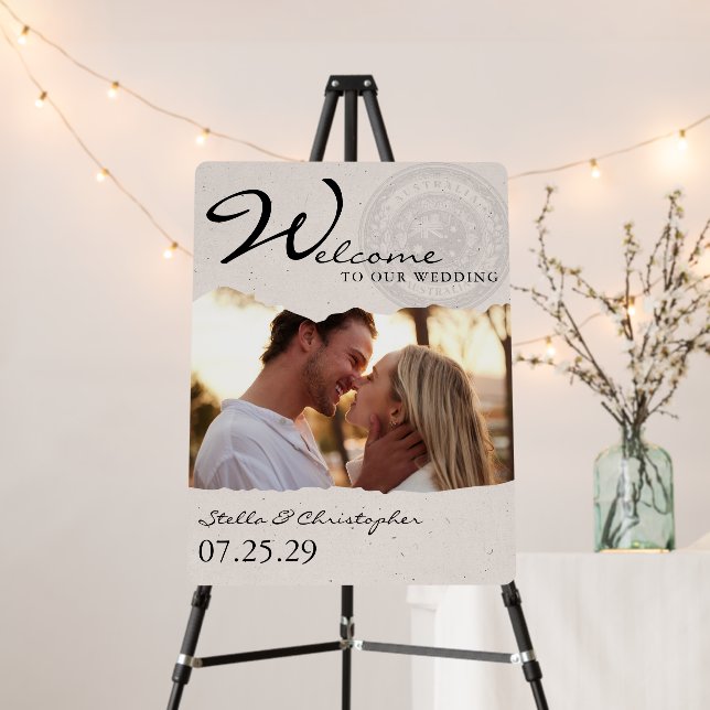 Australia Passport Wedding Welcome Sign (In Situ (Stand))