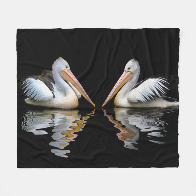 Australia Pelicans 1 Fleece Blanket (Front (Horizontal))
