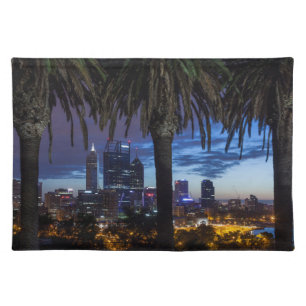 Australia, Perth, city skyline from Kings Park 2 Cloth Placemat
