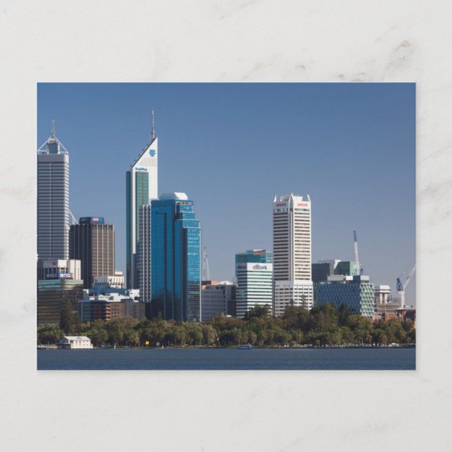 Australia, Perth, city skyline from Swan River Postcard (Front)