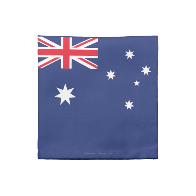Australia Plain Flag Cloth Napkin (Quarter Fold)