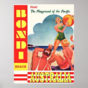 Australia-Playground of the Pacific, Bondi Beach Poster