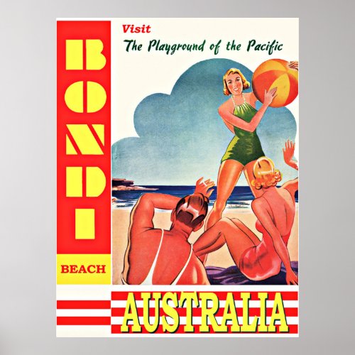 Australia_Playground of the Pacific Bondi Beach Poster