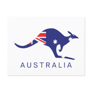 Australia Postcards Kangaroo Flag Classic