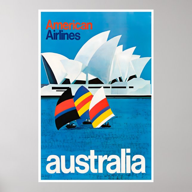 Australia Print Sydney Travel Poster Art (Front)