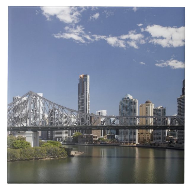Australia, Queensland, Brisbane, Story Bridge, Tile (Front)