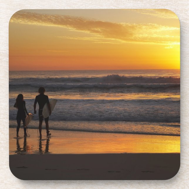 Australia, Queensland, Gold Coast, Surfers at Beverage Coaster (Front)