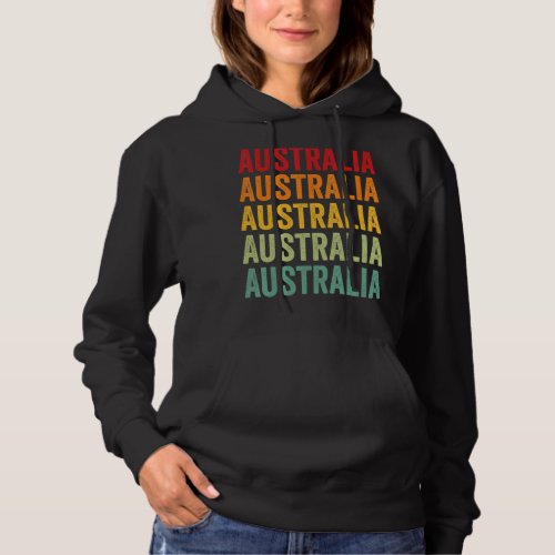 Australia Rainbow Text Australia Country Hoodie
