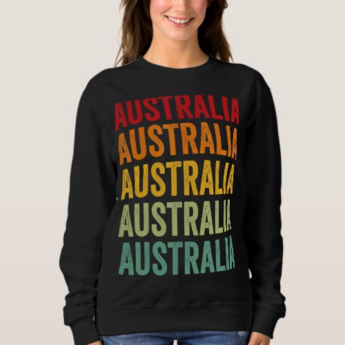 Australia Rainbow Text Australia Country Sweatshirt