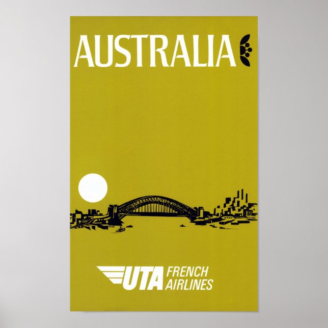 Australia Restored Vintage Travel Poster (Front)