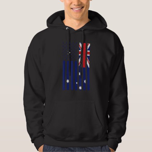 Australia Roots Usa Flag Half Australian American Hoodie