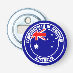 Australia Round Emblem Bottle Opener