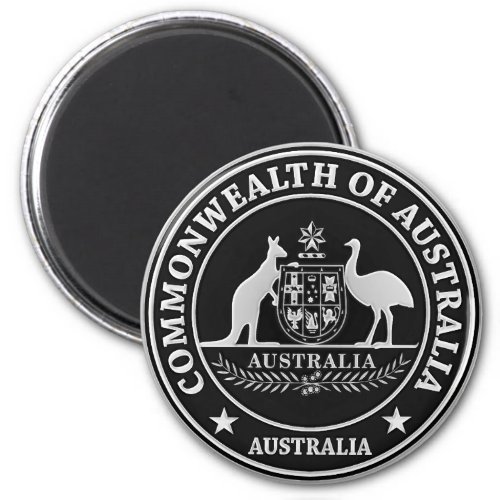 Australia Round Emblem Magnet