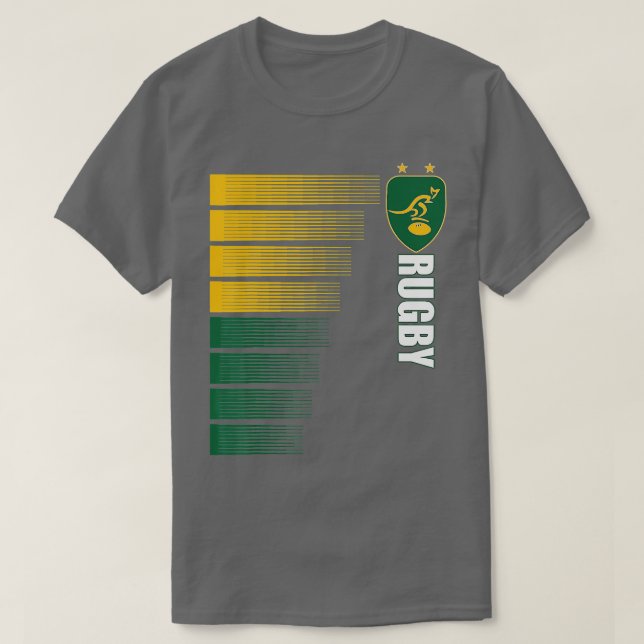 Australia Rugby Jersey Australian Rugby 2 Sided  T-Shirt (Design Front)