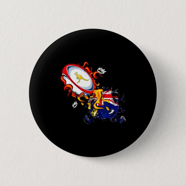 Australia Rugby, Wallabies Rugby Jersey, Australia Button (Front)