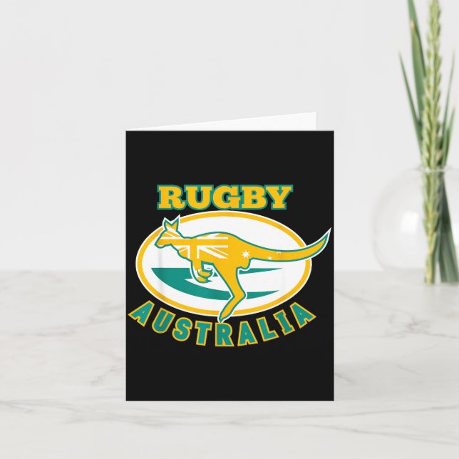 Australia Rugby, Wallabies Rugby Jersey, Australia Card (Front)