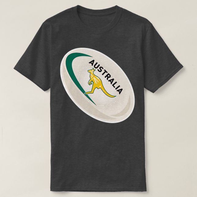 Australia Rugby Wallabies Rugby Jersey Australian  T-Shirt (Design Front)