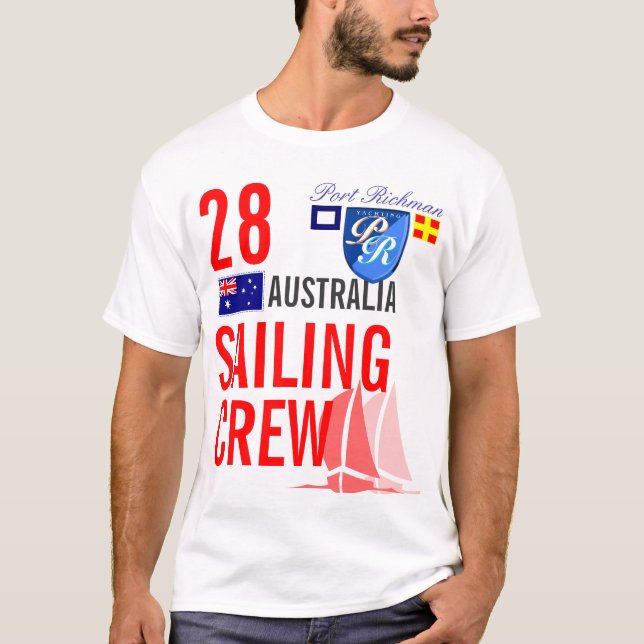 Australia Sailing Crew Nautical T-Shirt (Front)